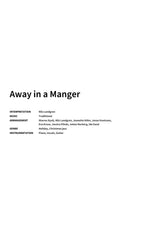 Away in a Manger - Title Page