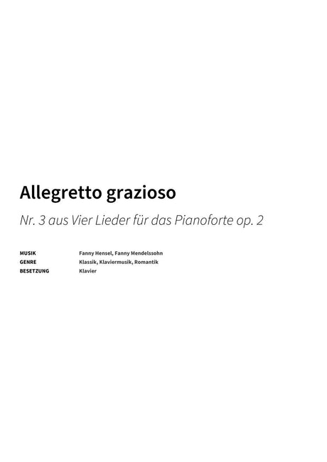 Allegretto grazioso - Title Page