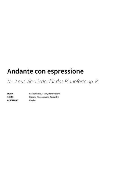 Andante con espressione - Title Page
