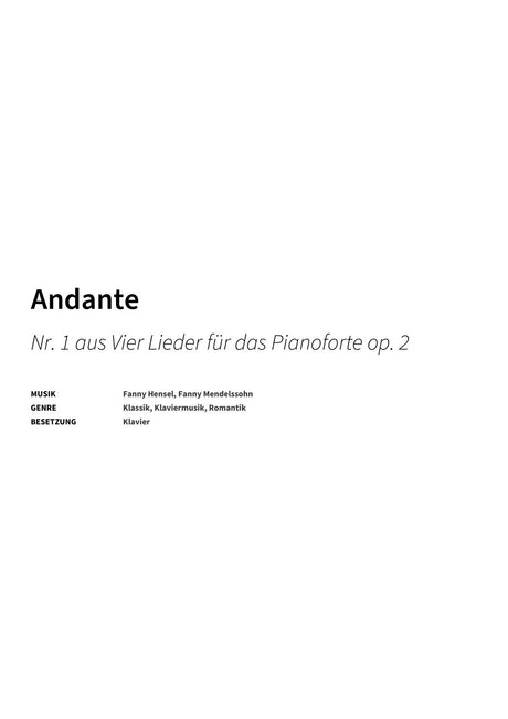 Andante - Title Page