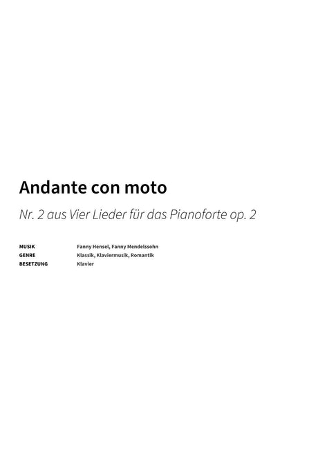Andante con moto - Title Page