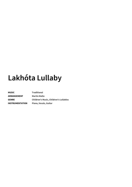 Lakhóta Lullaby - Title Page
