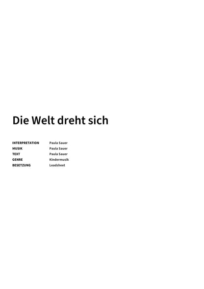 Die Welt dreht sich - Title Page