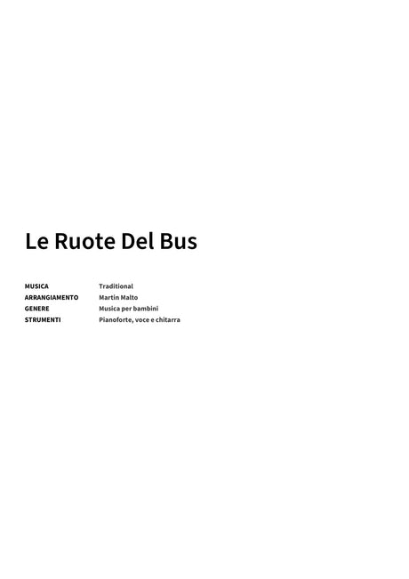 Le Ruote Del Bus - Title Page