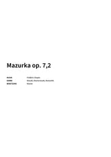 Mazurka op. 7,2 - Title Page