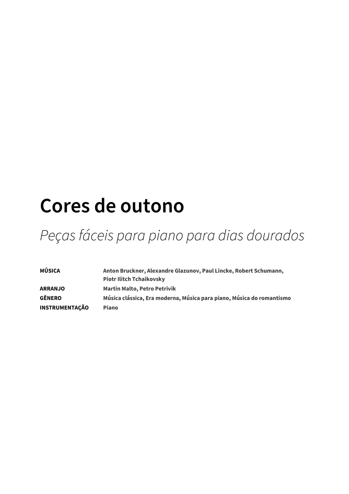 Cores de outono - Title Page