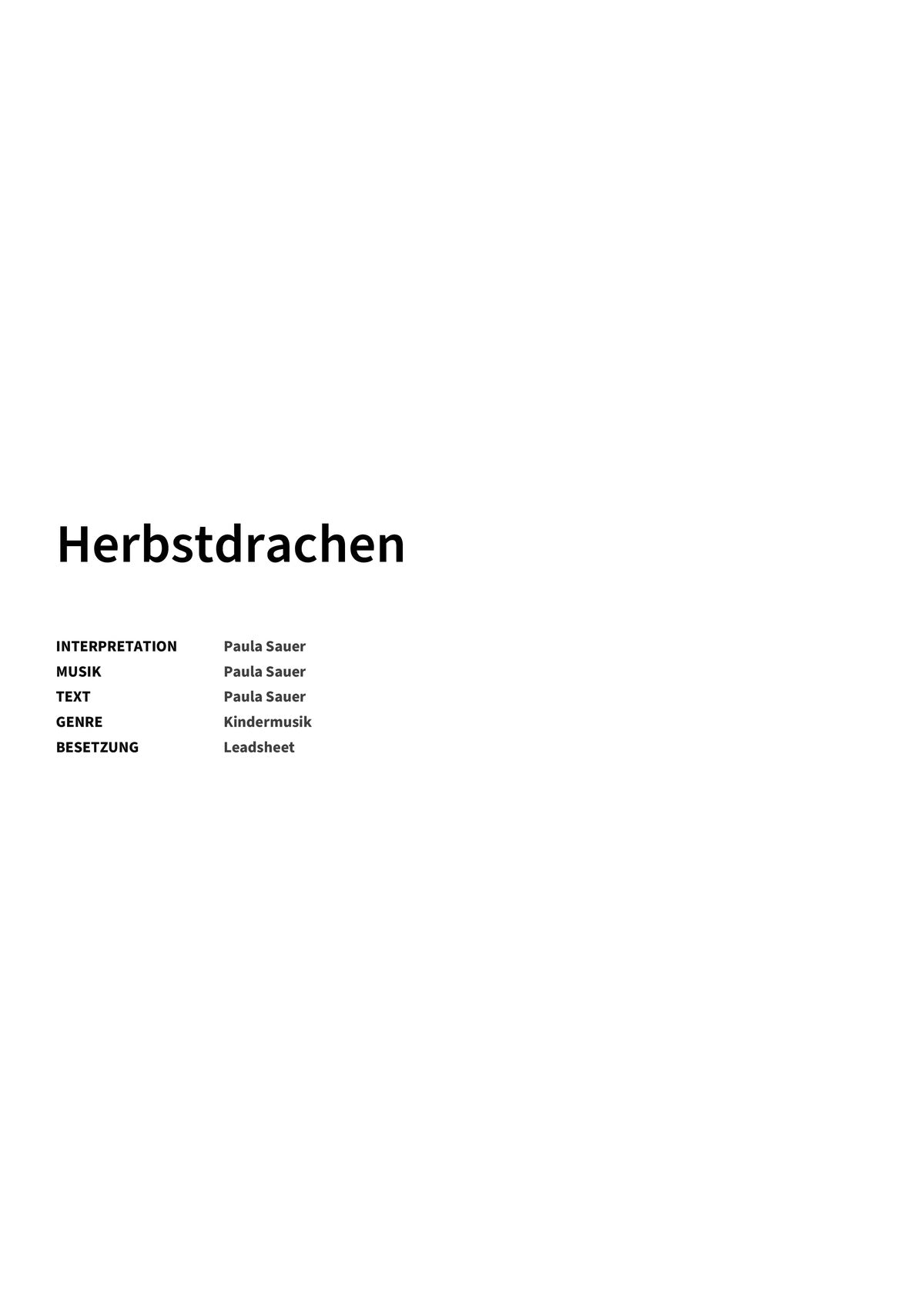 Herbstdrachen - Title Page