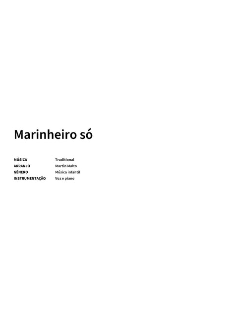 Marinheiro só - Title Page