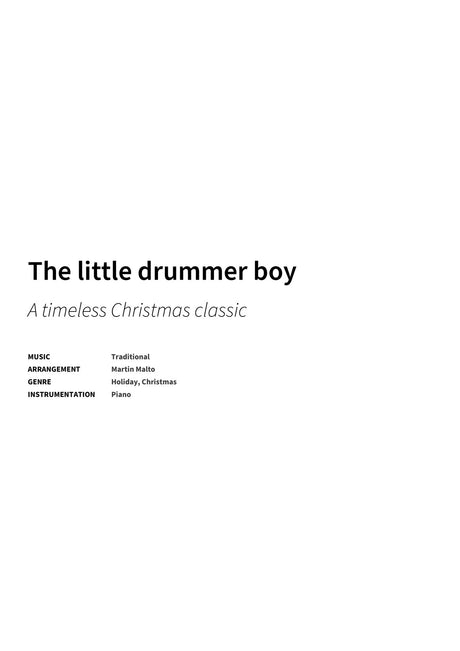 The little drummer boy - Title Page