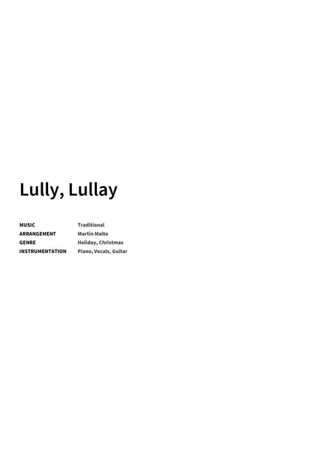 Lully, Lullay - Title Page