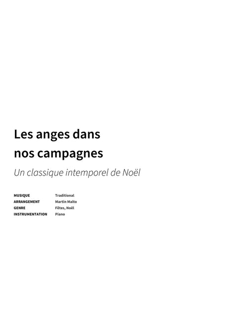 Les anges dans nos campagnes - Title Page