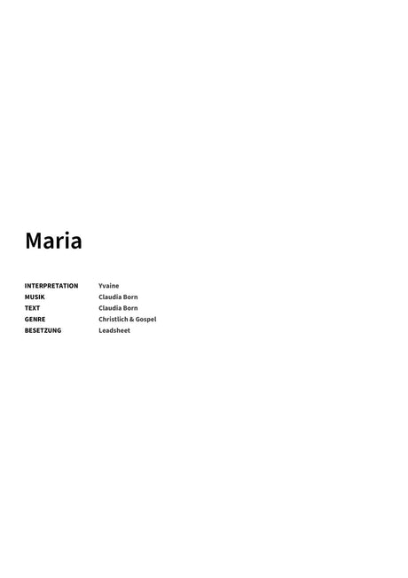 Maria - Title Page
