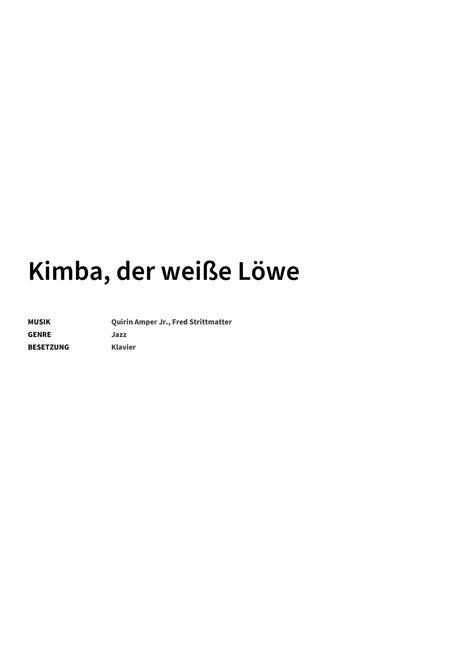 Kimba, der weiße Löwe - Title Page