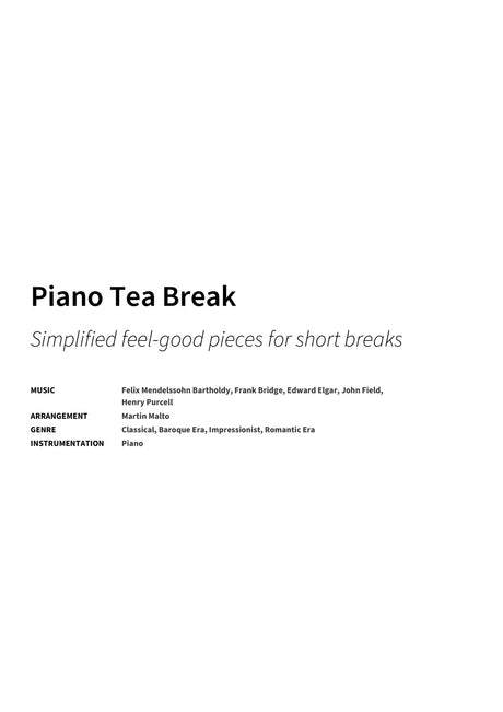 Piano Tea Break - Title Page