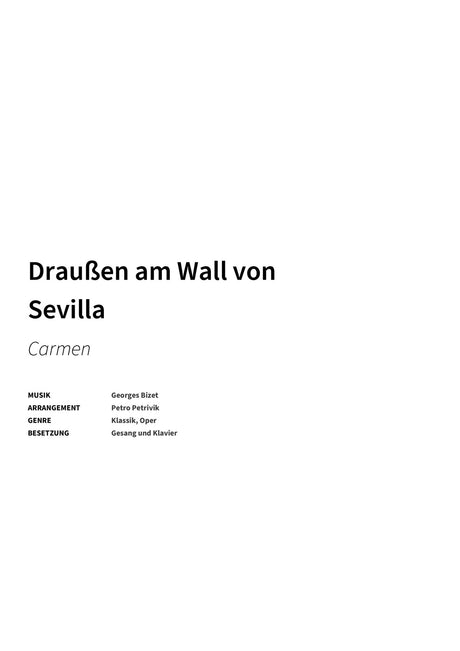 Draußen am Wall von Sevilla - Title Page