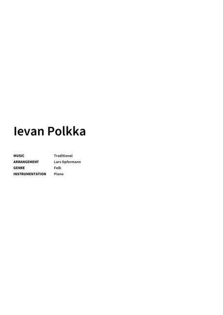 Ievan Polkka - Title Page