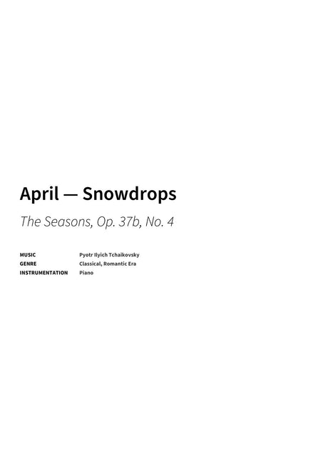 April — Snowdrops - Title Page