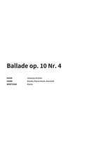 Ballade op. 10 Nr. 4 - Title Page