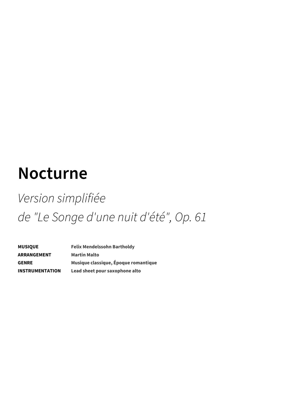 Nocturne - Title Page