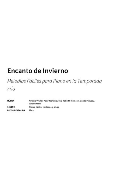 Encanto de Invierno - Title Page