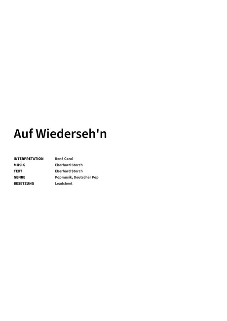 Auf Wiederseh'n - Title Page