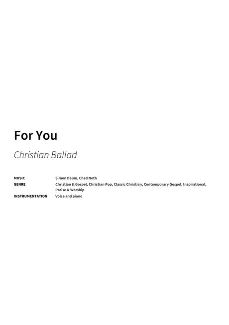 For You - Title Page