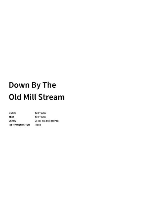Down By The Old Mill Stream - Title Page