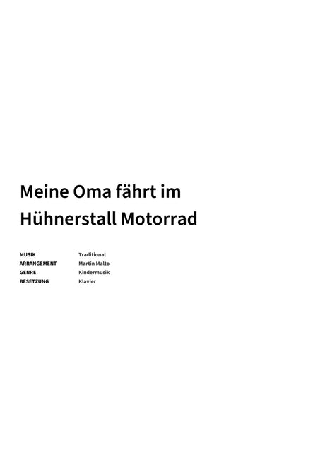 Meine Oma fährt im Hühnerstall Motorrad - Title Page