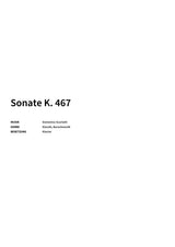 Sonate K. 467 - Title Page