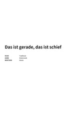 Das ist gerade, das ist schief - Title Page