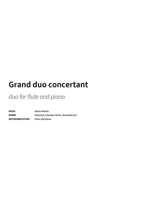 Grand duo concertant - Title Page