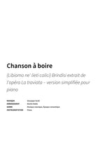 Chanson à boire - Title Page