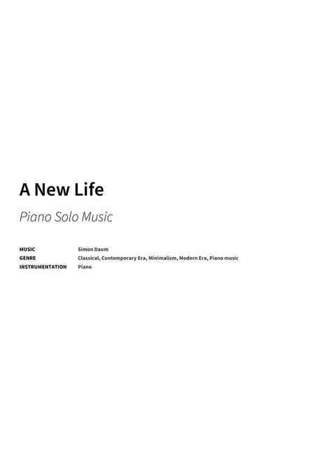 A New Life - Title Page