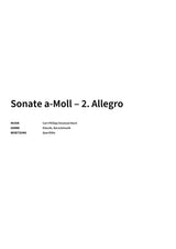 Sonate a-Moll ‒ 2. Allegro - Title Page