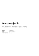 D'un vieux jardin - Title Page