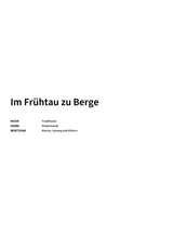 Im Frühtau zu Berge - Title Page