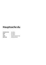 Hauptsache du - Title Page