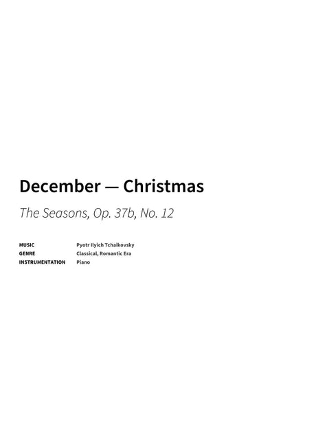 December — Christmas - Title Page