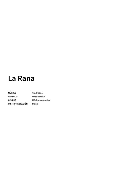 La Rana - Title Page