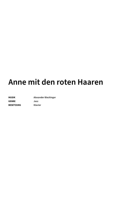 Anne mit den roten Haaren - Title Page