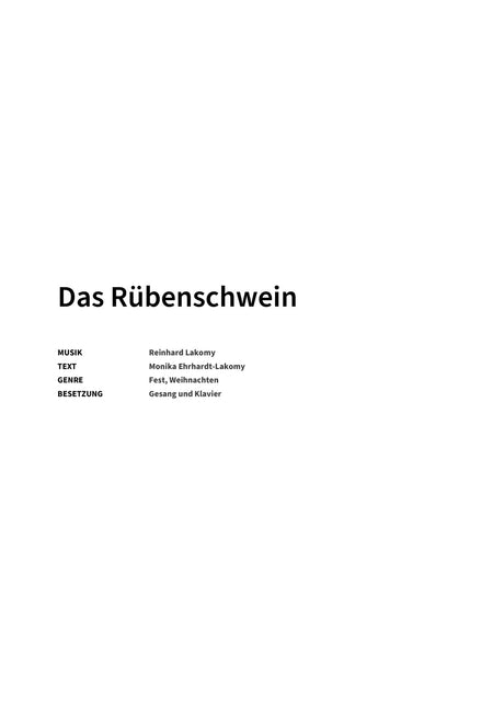 Das Rübenschwein - Title Page