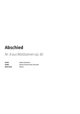 Abschied - Title Page