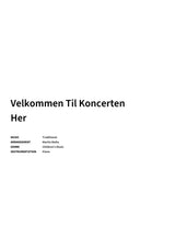Velkommen Til Koncerten Her - Title Page