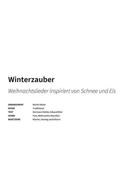 Winterzauber - Title Page