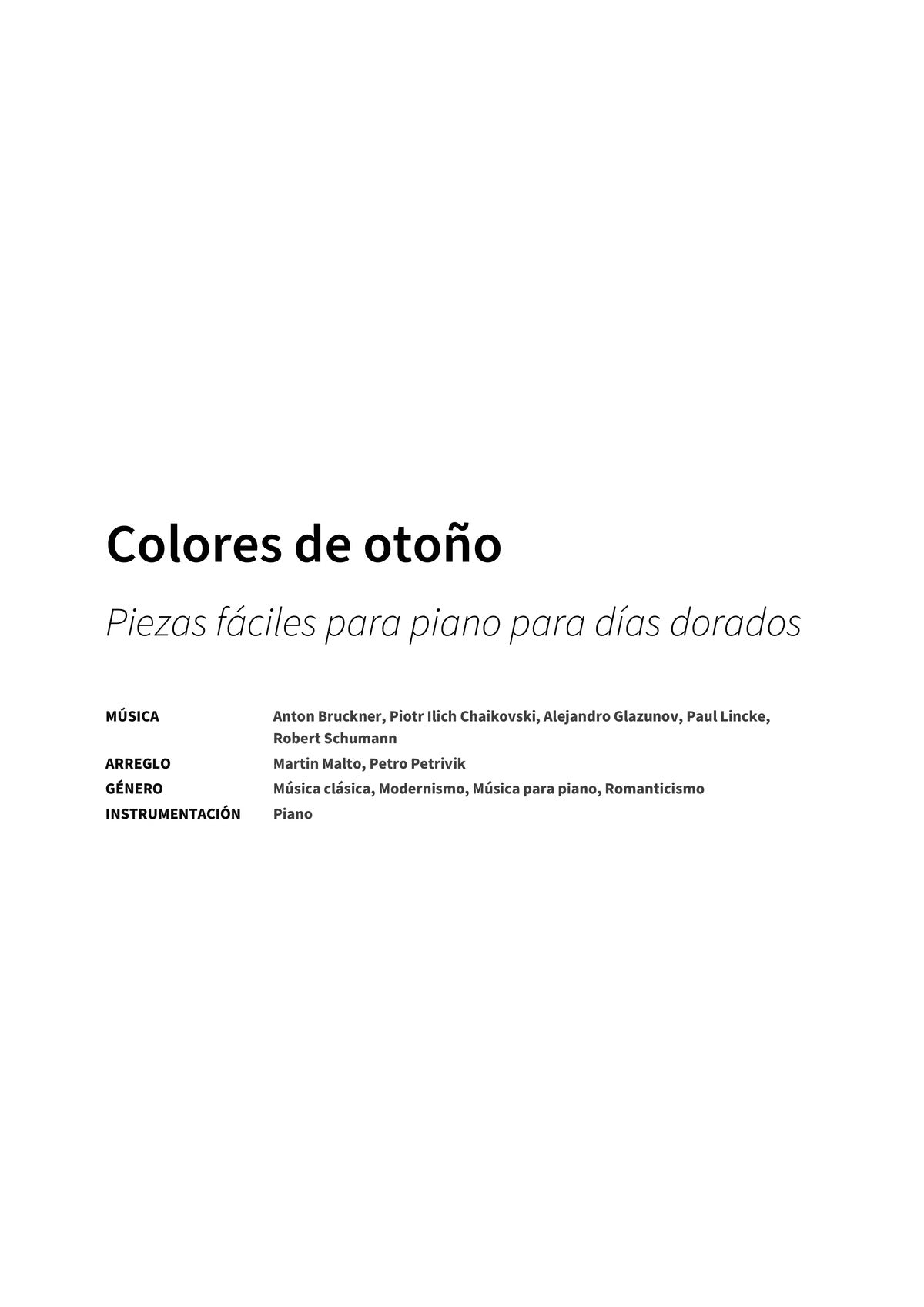 Colores de otoño - Title Page