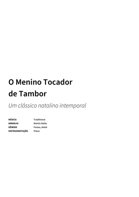 O Menino Tocador de Tambor - Title Page