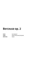 Berceuse op. 2 - Title Page