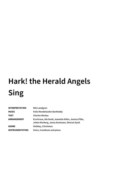 Hark! the Herald Angels Sing - Title Page