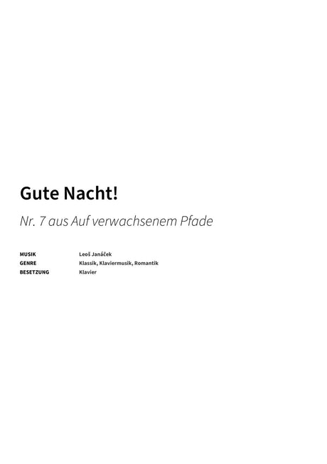 Gute Nacht! - Title Page