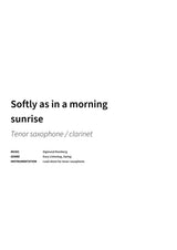 Softly as in a morning sunrise - Title Page